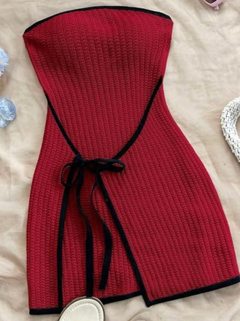 Strapless Tube Sweater Dress